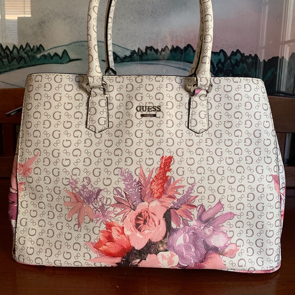 Guess Large Floral Handbag